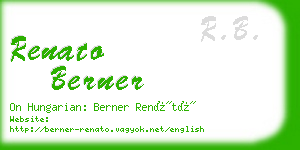 renato berner business card